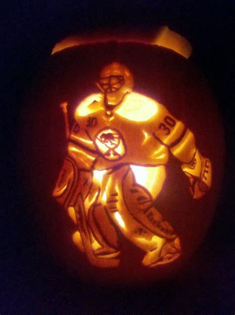 Pumpkin Carved By Sabres Fan Alexx Christie Hockey Halloween Sabres