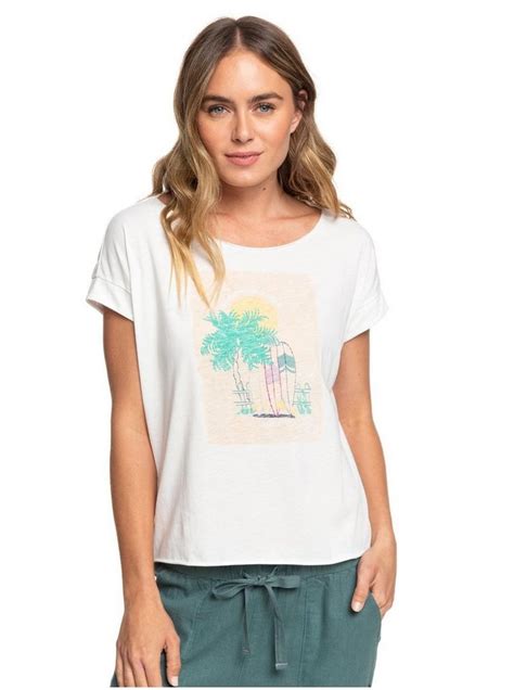 Roxy T Shirt Sweet Summer Night B Stoff Leichter Burnout Stoff Online Kaufen Otto