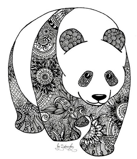 Heart Coloring Pandas Coloring Pages Drawing Image