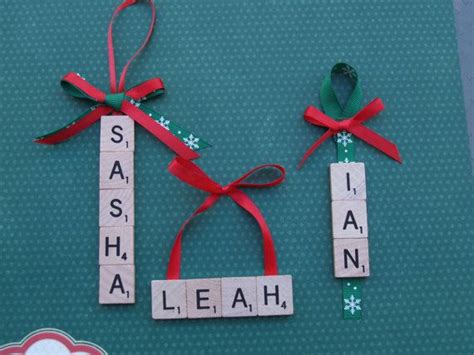 Personalized Scrabble Tile Ornaments Etsy Uk Manualidades Con