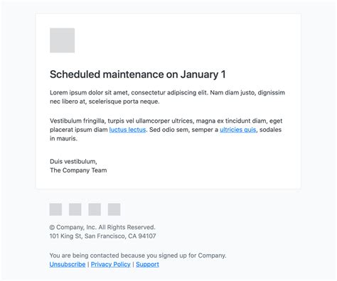 Scheduled Maintenance Email Template Email Kit By Vouchful