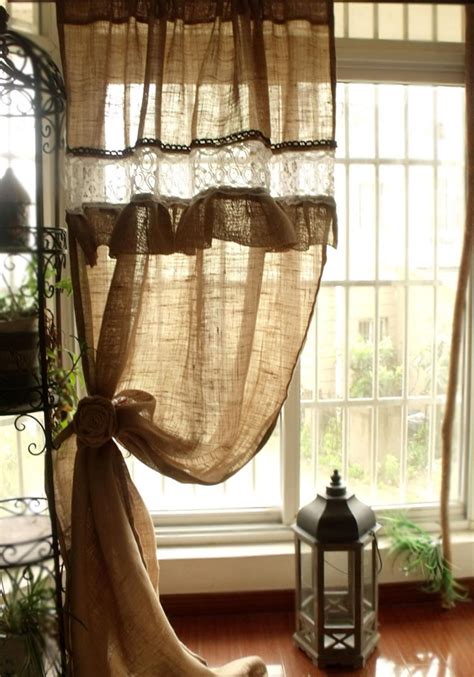 Rustic Window Curtain Rustic Curtain Rod And Corbels With Sheet