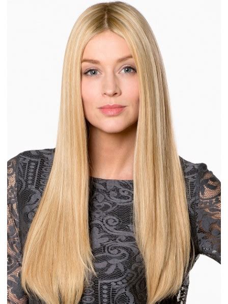 Extra Long Straight Blonde Lace Front Mono Top Wigs