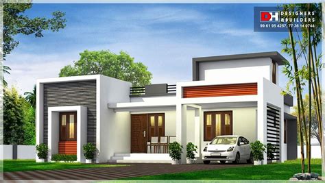 950 Square Feet 2 Bedroom Flat Roof Modern Contemporary Style House