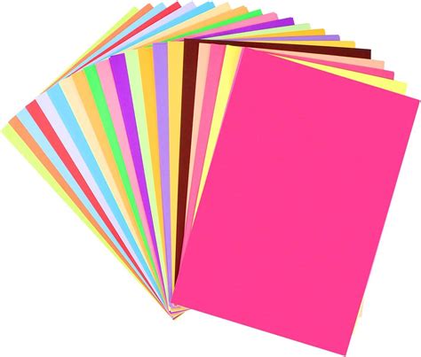Supvox Pastels Copy Paper 100 Pcs Assorted Rainbow Colored Printer