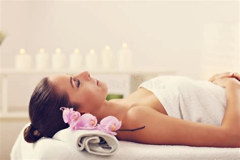 Beautiful Woman Getting Massage In Spa Stock Image Image Of Beauty