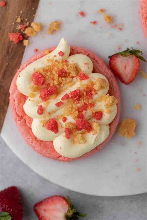 Fruity Crumbl Strawberry Shortcake Cookies Lifestyle Of A Foodie