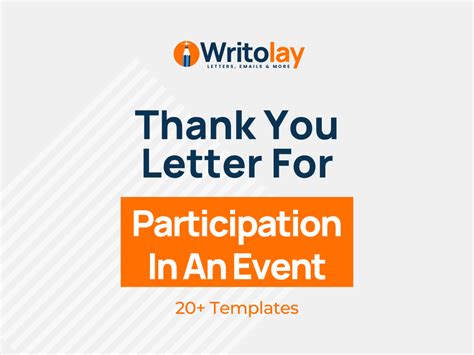 Thank You For Participating Letter 4 Templates Writolay
