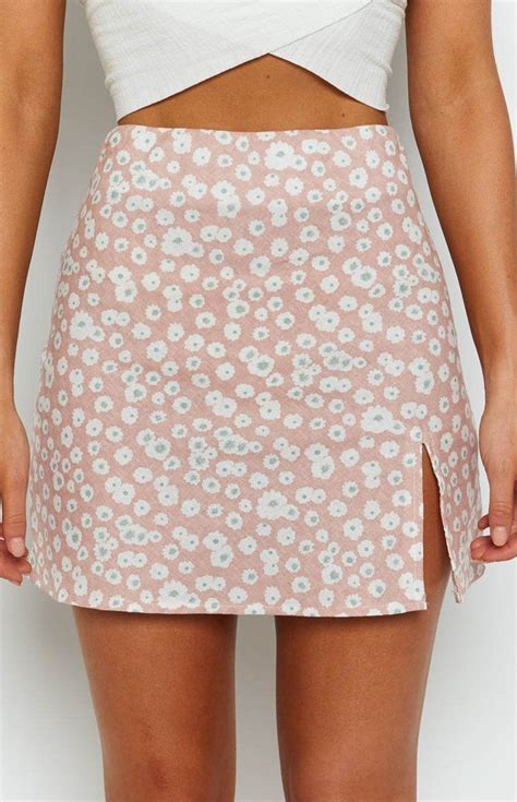 Laura Skirt Pink Print Beginning Boutique Us Cute Skirt Outfits