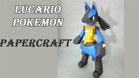 Lucario Pokemon Papercrafthow To Make A Paper Pokemon Youtube
