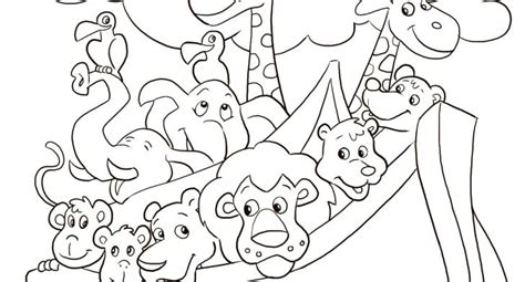 Noahs Ark Animal Coloring Pages At Free Printable