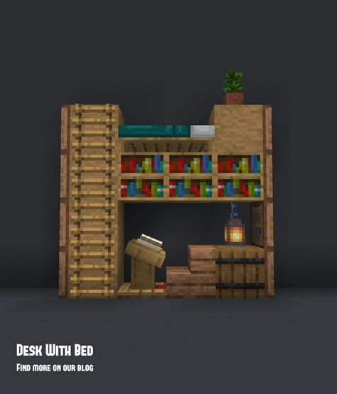 Minecraft Bunk Bed Minecraft Interior Design Minecraft Cottage