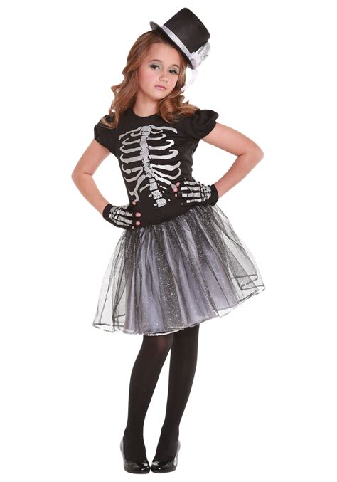 Tween Girls Skeleton Costumes