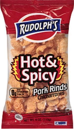 Rudolphs Hot And Spicy Pork Rinds 4 Oz Nutrition Information Innit
