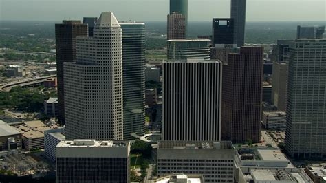 Hd Stock Footage Aerial Video Fly Over Nrg Stadium And Houston