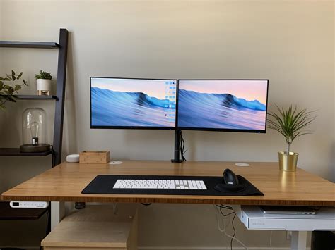 Computer Desk Dual Monitor Photos Cantik