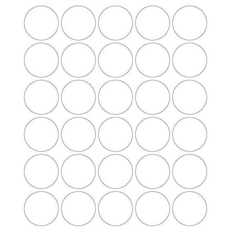 15 Inch Circle Sticker Template Round Printable Labels