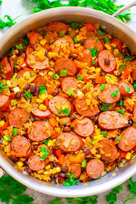If i make black bean soup, i will also reserve some of the cooking liquid to flavor. 15-Minute Mexican Rice & Beans Skillet (With Sausage ...