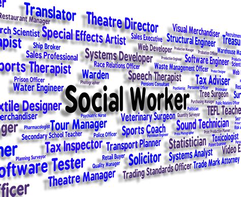 Free Photo Social Worker Represents Words Jobs And Word Career