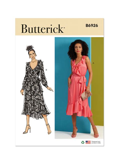 Butterick 6926 Misses Dress And Sash