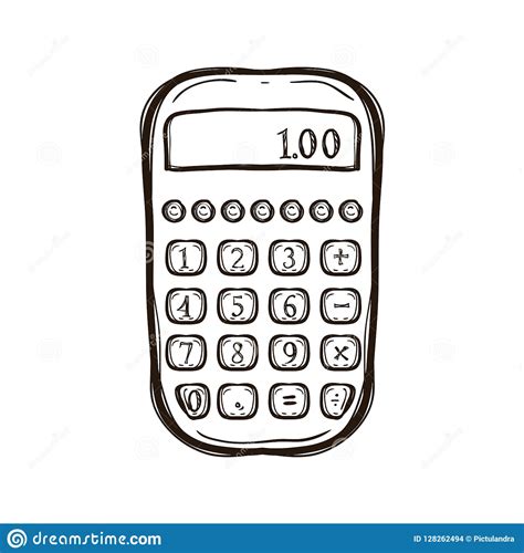 Create the perfect color scheme for your next project. Calculator Isolated. Coloring Book For Adults Stock Vector ...