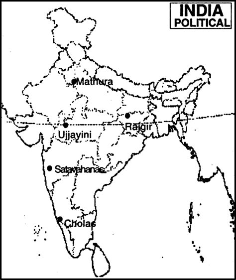 On An Outline Political Map Of India Mark The Locatio
