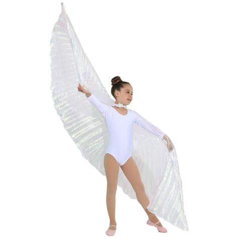 Iridescent White Worship Angel Wing Bw003 Danzcue