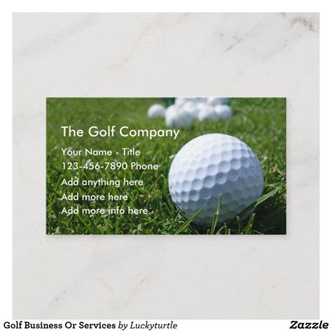 Golf Business Or Services Business Card Services