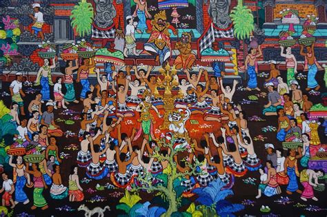 Kecak Dance Performance Painting Ubud Style Painting Etsy