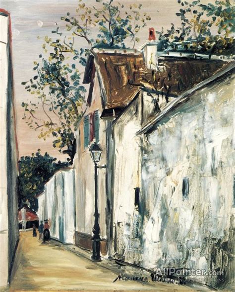 Maurice Utrillo The Home Of Henri Iv Rue Saint Vincent Montmartre Oil