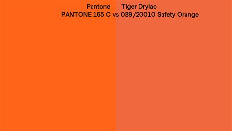 Pantone C Vs Tiger Drylac Safety Orange Side By Side