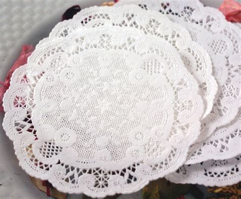 100 Small Fancy 4 Inch Round French Lace Paper By Kawaiigoodies Paper