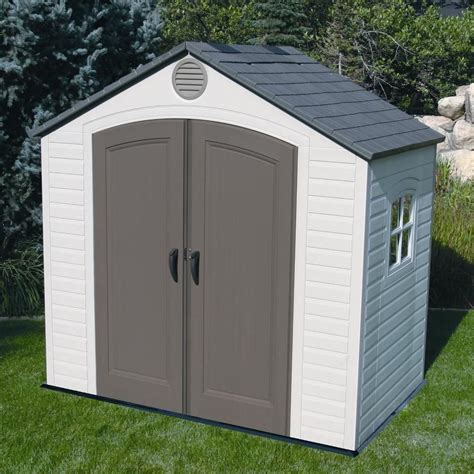 Lifetime 8 Ft X 5 Ft Outdoor Storage Shed 6406 The Home Depot Outdoor Storage Sheds Shed