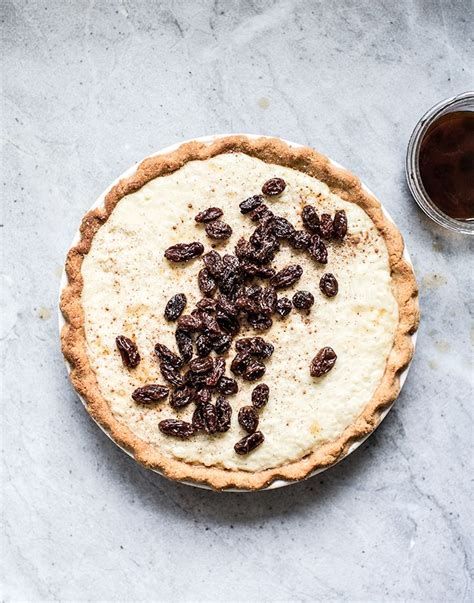 Rice Pudding Pie Almond Crust Rum Soaked Raisins — Jodi Moreno
