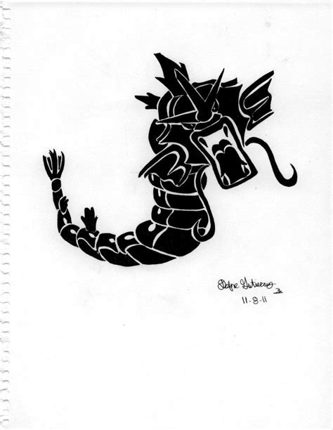 Tribal Gyarados By Kurohyou Akki On Deviantart