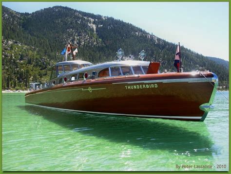 Lake Tahoe Thunderbird Cool Boats Boat Building Vintage Boats