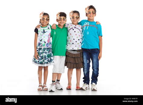 Group Of Children Standing Together Stock Photo Alamy