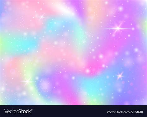 Unicorn Background With Rainbow Mesh Royalty Free Vector