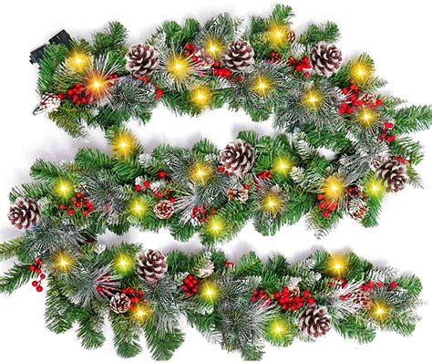 Outdoor Pre Lit Battery Operated Garland Crownflourmills Com