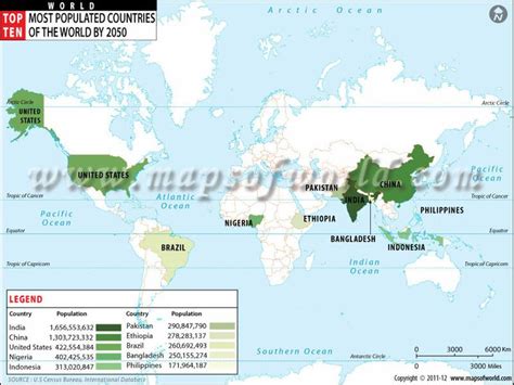 World Map Most Populated Countries By 2050 World Map World