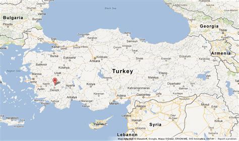 Turkey Map Pamukkale