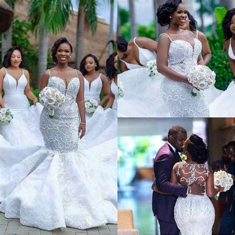 Luxury African Mermaid Wedding Dress Plus Size For Women 2021 Robe De