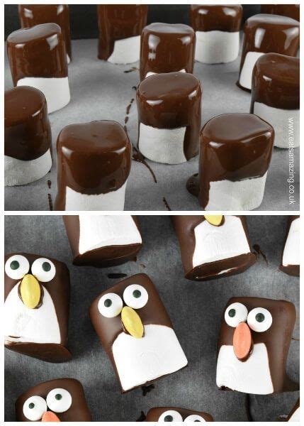How To Make Marshmallow Penguins Cute Christmas Food Idea For Kids