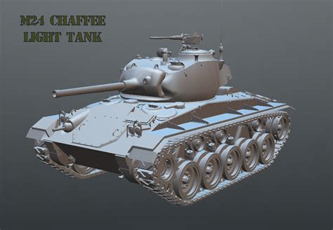 Artstation M24 Chaffee Light Tank Wip
