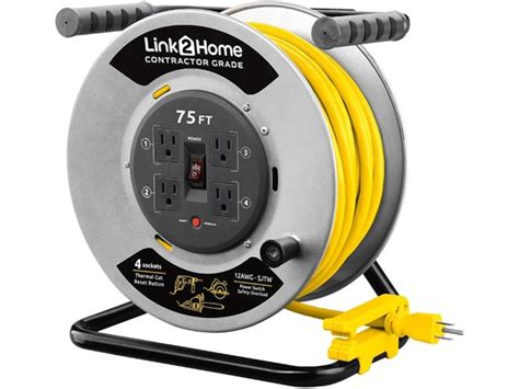 Link2home 75 Contractor Grade Metal Cord Reel