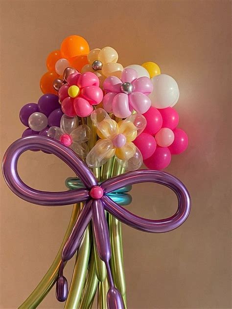 Flower Balloons Diy Balloon Bouquet Diy Diy Bouquet Balloon Diy