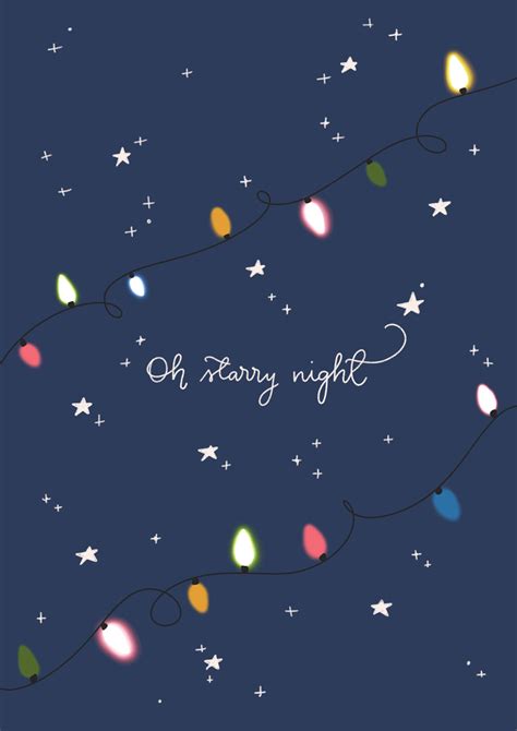 Illustrated  Animation Oh Starry Night Jeah Design Merry