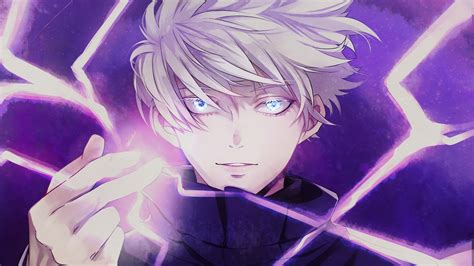 Anime Jujutsu Kaisen Satoru Gojo White Hair Blue Eyes Vrogue Co