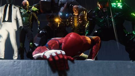 Spider Man Ps4 Spiderman Vs Sinister 6 Bosses Epic Cutscene Marvels