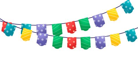 Pennant Bunting Clipart Transparent Background Festive Birthday